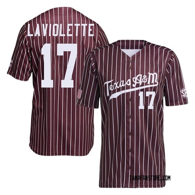 Men's Jace LaViolette Texas A&M Aggies Replica Maroon Baseball Jersey